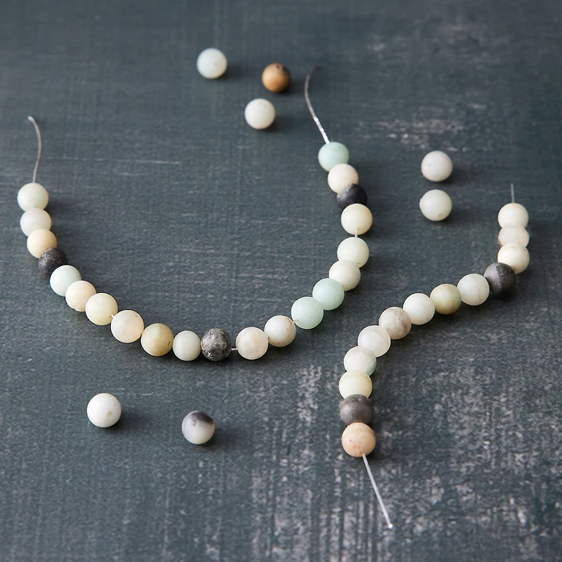 Matte Amazonite Round Beads, 6mm by Bead Landing™