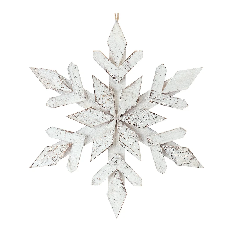 6 Pack 17.5" White Snowflake Ornaments