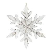 6 Pack 17.5" White Snowflake Ornaments