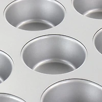 Martha Stewart Gray 12 Cup Nonstick Carbon Steel Muffin Pan