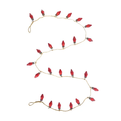 Hello Honey® 6ft. Red Mercury Glass Ornament Garland