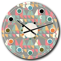 Designart 'Retro Abstract Design V Mid-Century Modern Wall Clock