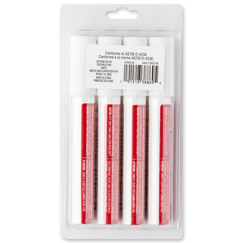 White Chisel Tip Chalk Marker Set by Craft Smart®