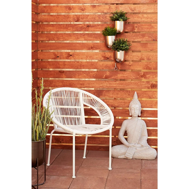 The Novogratz 25" Gold Metal Contemporary Wall Planter