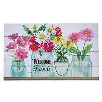 Welcome Friends Spring Bouquet Doormat 18" x 30"