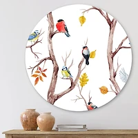 Designart - Fall Trees and Little Birds