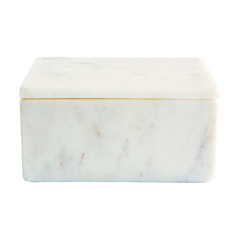 Hello Honey® White Marble Box Storage Container with Lid
