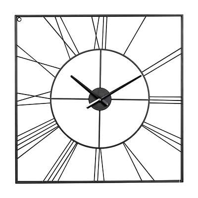 CosmoLiving by Cosmopolitan 24" Metal Square Wall Clock