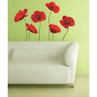 RoomMates Red Poppies At Play Peel & Stick Giant Wall Decals