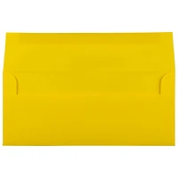 JAM Paper #10 Yellow Bright Hue Recycled Business Envelopes
