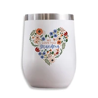 11oz. White We Love You Grandma Wine Tumbler