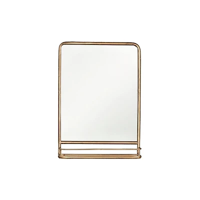 Hello Honey® Brass Mirror With Shelf