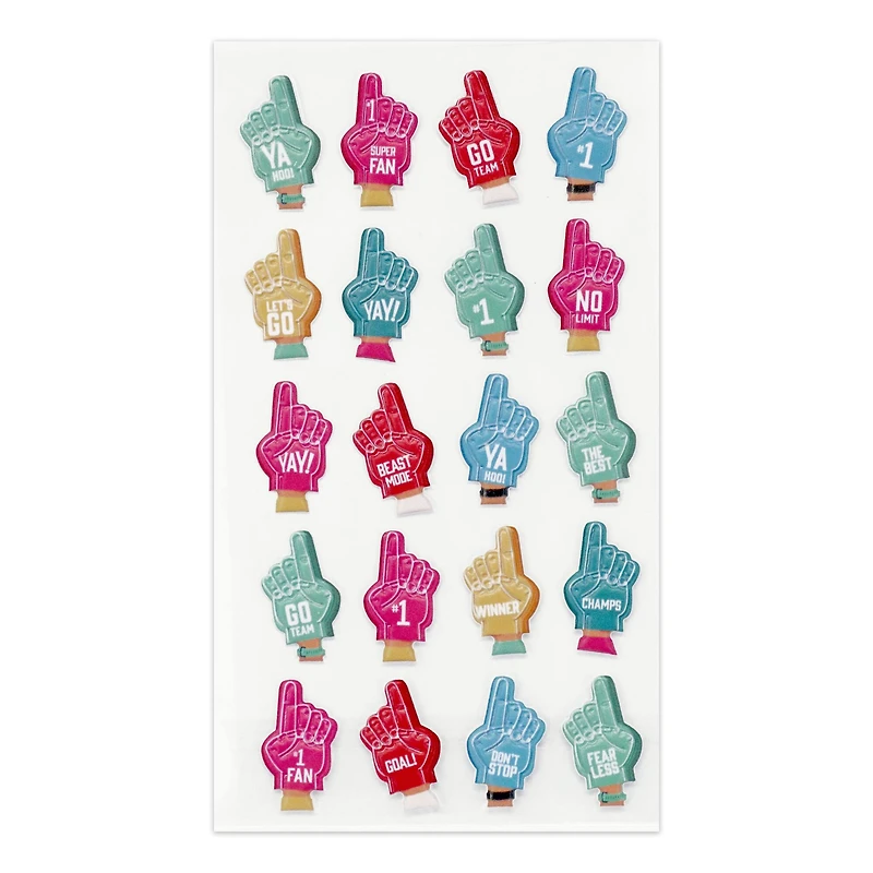 Number 1 Sports Hand Dimensional Stickers by Recollections™