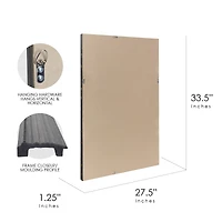 Head West Beaded Black & Gold Framed Wall Mirror