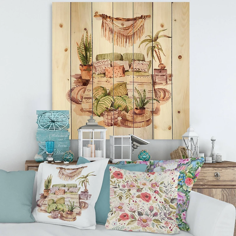 Designart - Indoor House Plants Urban Jungle IV