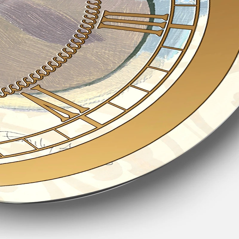 Designart 'Glam Cosmetics Blue Sun Glasses Glam Wall Clock