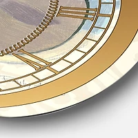 Designart 'Glam Cosmetics Blue Sun Glasses Glam Wall Clock