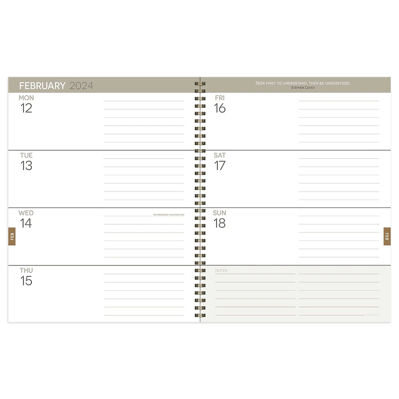 TF Publishing 2024 Tranquil Floral Large Planner