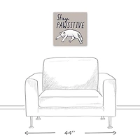 Stay Pawsitive Canvas Wall Art