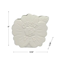6.5" C'est la Vie DIY Ceramic Flower Vase by Make Market®
