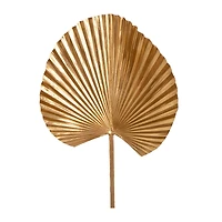 40" Gold Ruffled Fan Palm Stems, 3ct.