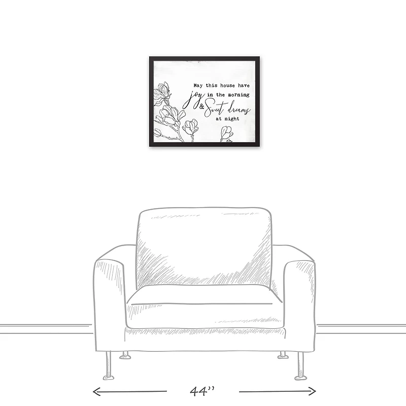 Joy And Dreams 20" x 16" Black Framed Canvas