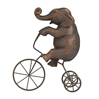 Bronze Polystone Eclectic Sculpture, 14" x 5" x 11"