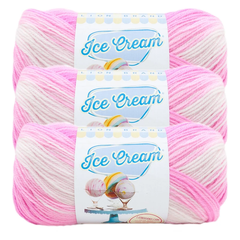 3 Pack Lion Brand® Ice Cream® Yarn
