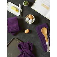 DII® Solid Eggplant Waffle Terry Dishtowel, 4ct.