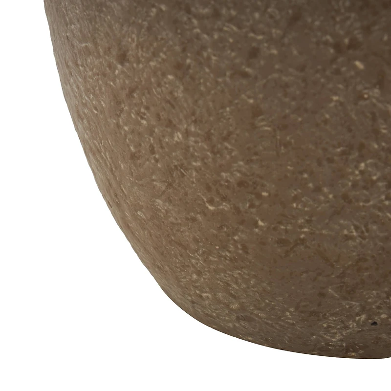 12" Brown Antique Inspired Metal Vase with Handles