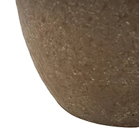 12" Brown Antique Inspired Metal Vase with Handles