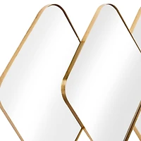 CosmoLiving by Cosmopolitan Gold Metal Contemporary Wall Mirror, 43" x 43" x 3"