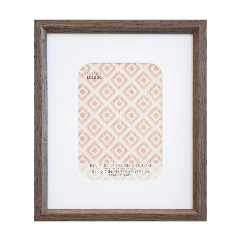 6 Pack: Dark Brown 5" x 7" Frame with Mat, Neutral Basic by Studio Décor®