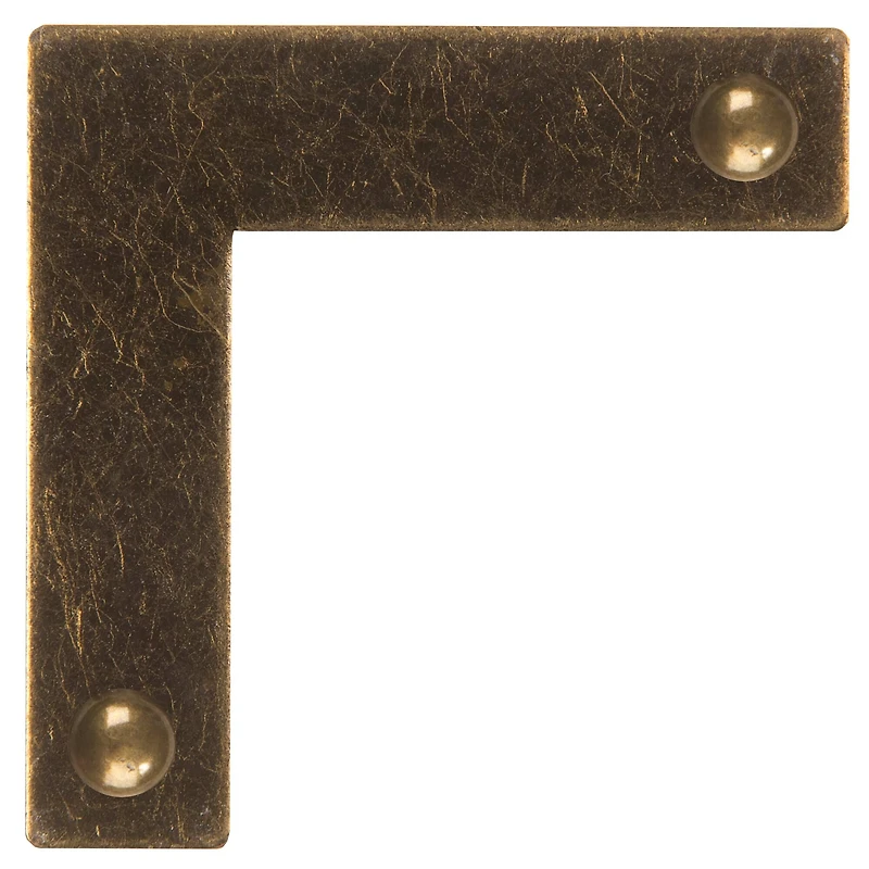 Dritz® Small Antique Brass Home Smooth Campaign Hardware Corners, 3 Pack