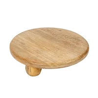 Hello Honey® 10" Round Hand-Carved Mango Wood Cake Pedestal