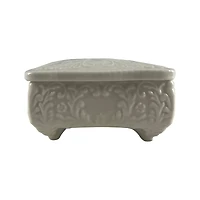 5.5" White Ceramic Jewelry Box Tabletop Décor by Ashland®