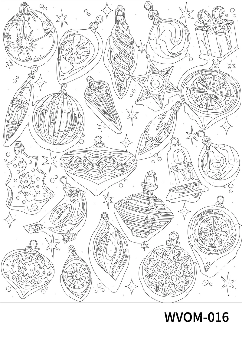16" x 20" Christmas Ornaments Paint-by-Number Kit by Artist's Loft™
