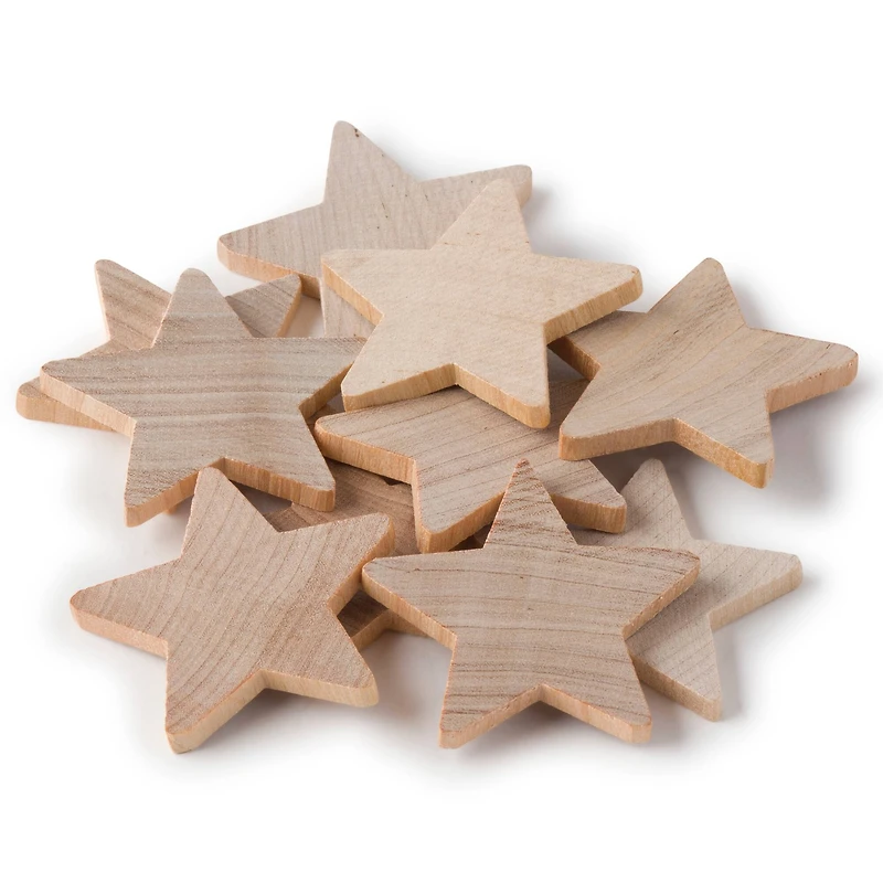 6 Packs: 10 ct. (60 total) 1.5" Birchwood Stars by Make Market®
