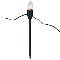 Mighty Light Clear C9 Christmas Pathway Marker Set, Green Wire