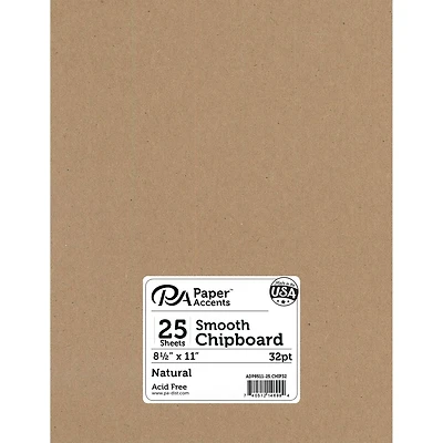 PA Accents™  XL Heavy 32pt. Natural Chipboard, 8.5" x 11"