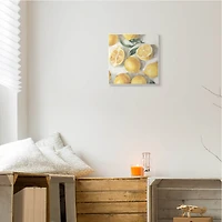 Stupell Industries Citrus Fruits Sliced Lemon Pile Over White, 12" x 12"