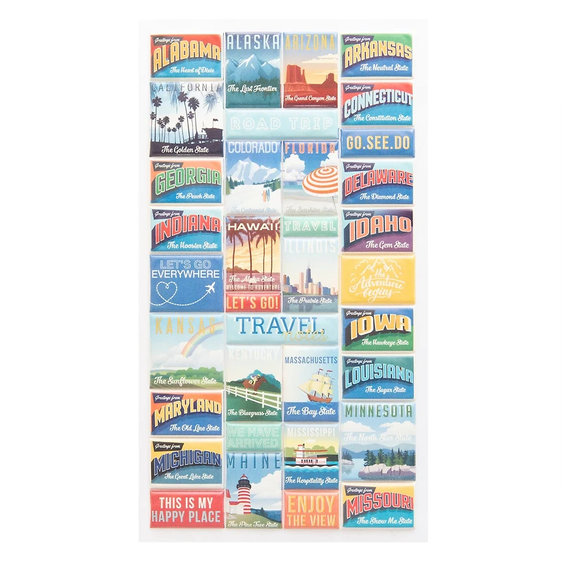 State Photo Puffy Stickers by Recollections™