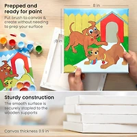 Arteza® Kids Canvas Paint Kit, 4 8x8 Canvas with Brushes & Paints Animals