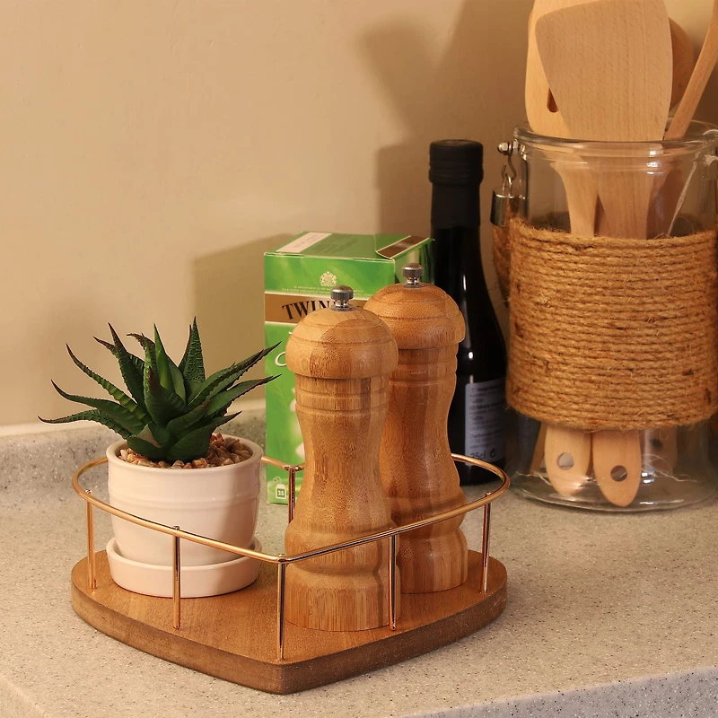 9" Heart Shaped Tray with Wooden Base