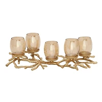 6" Gold Aluminum Coastal Candle Holder