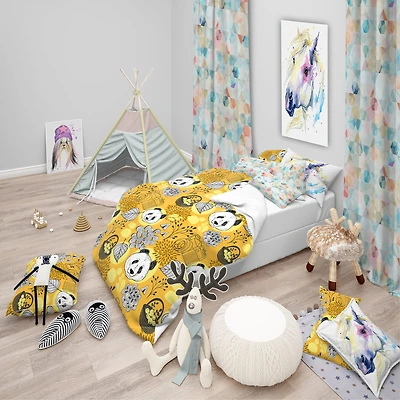 Designart 'Cute Doodle Panda