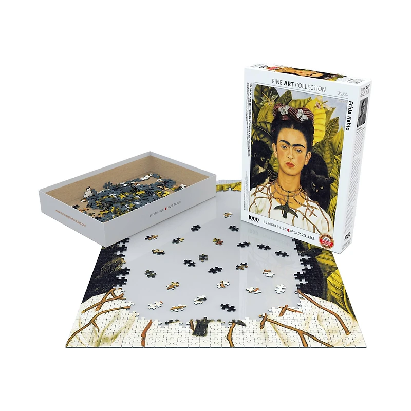 Frida Kahlo - Self-Portrait with Thorn Necklace and Hummingbird: 1000 Pcs