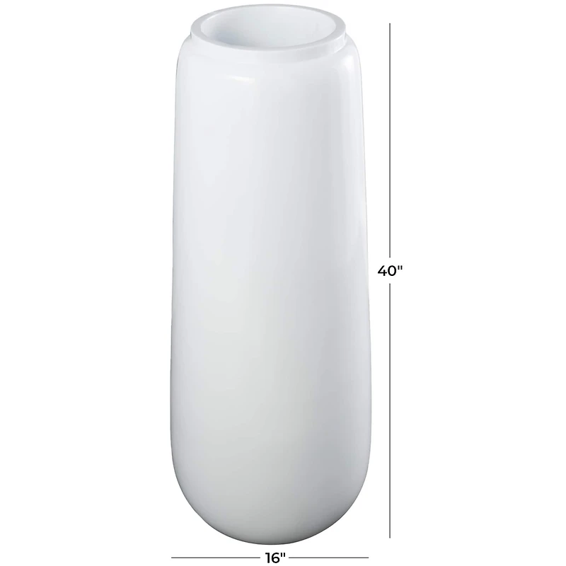 3ft. White Modern Tall Floor Vase