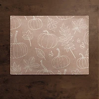 Dusty Rose Fall Pattern Cotton Twill Placemat