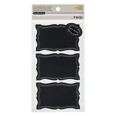 12 Packs: 9 ct. (108 total) Rectangular Chalkboard Labels by Recollections™